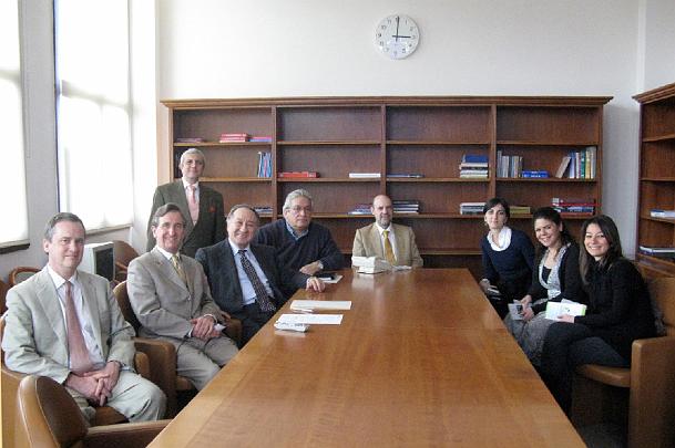 14 Koc university.jpg - Principle of Koc University in Istanbul, a physicist, seen on the left of Dr Deans, was deeply appreciative of the knowledge of the Unified Field and how Consciousness-Based Education has this scientific basis. The three ladies to the right, guidance councillors, were most enthusiastic about practical benefits to students.